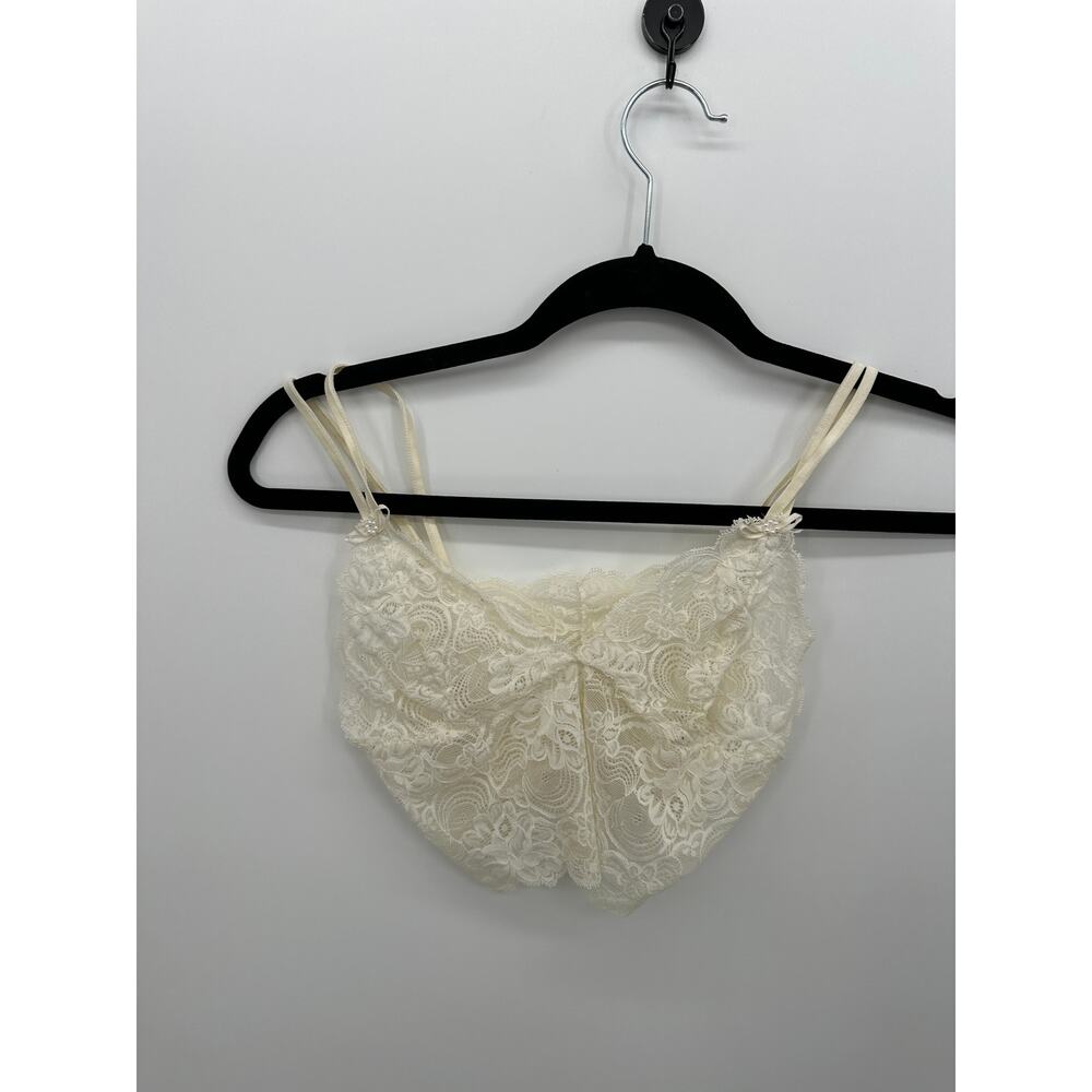 Vintage Victoria Secret Ivory Lace Bralette Sz S Dainty Wedding Feminine